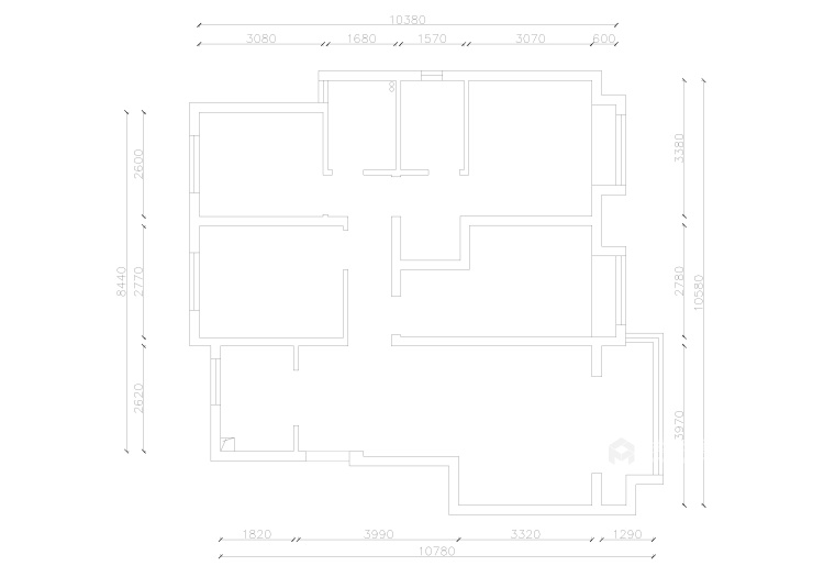 118平宝龙世家欧式三居室案例-业主需求&原始结构图