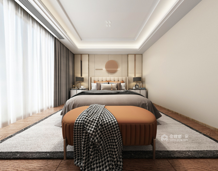 136平十里江南中式风格-温润木质，营造治愈而优雅的灵魂居所-卧室效果图及设计说明