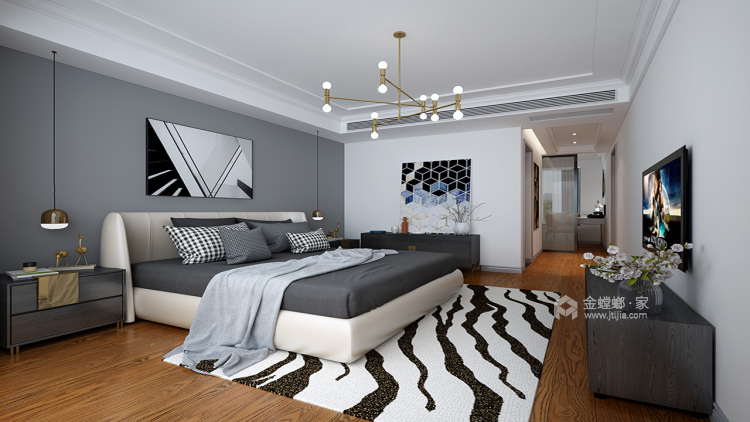130平华强城现代简约风-卧室效果图及设计说明