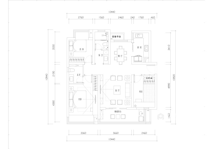 123平华发首府中式风格-平面设计图及设计说明