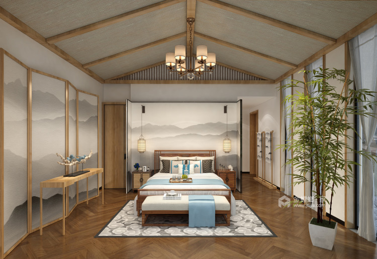 400平金桂大厦古典风-优雅是永不褪色的美-卧室效果图及设计说明