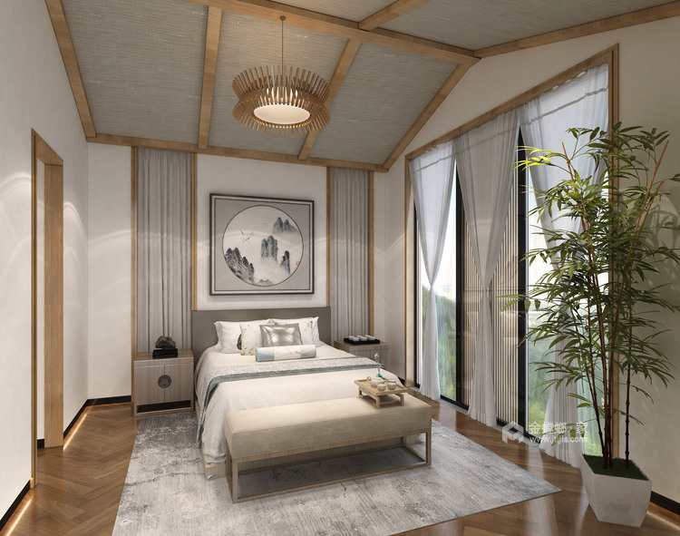 400平金桂大厦古典风-优雅是永不褪色的美-卧室效果图及设计说明