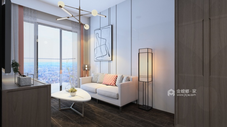 300平静安府现代风格-大气下叠家居设计-卧室效果图及设计说明