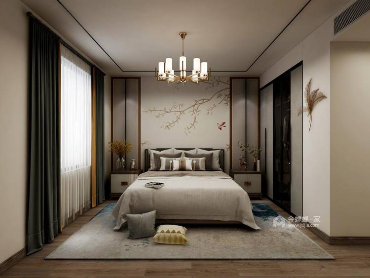 156平万悦城新中式风格-卧室效果图及设计说明
