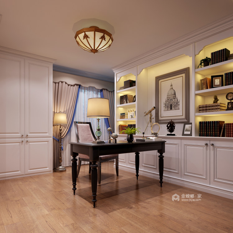 300平东湖林语美式风格-精致生活样板-卧室效果图及设计说明