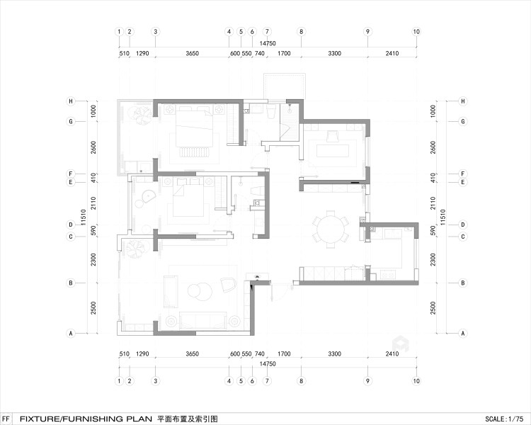 152平一城江山新中式风格-平面设计图及设计说明