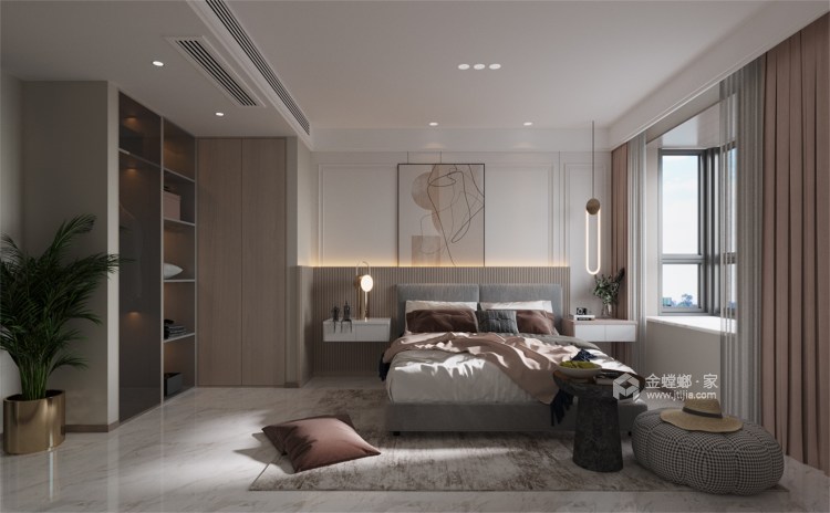 185平领秀崎居现代风格-轻奢案例-卧室效果图及设计说明