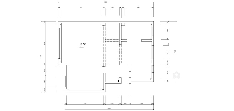 224平水城庄园新中式风格-业主需求&原始结构图