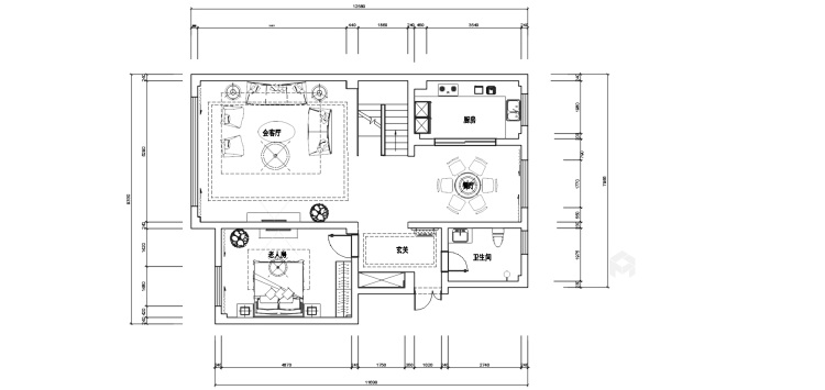 224平水城庄园新中式风格-平面设计图及设计说明