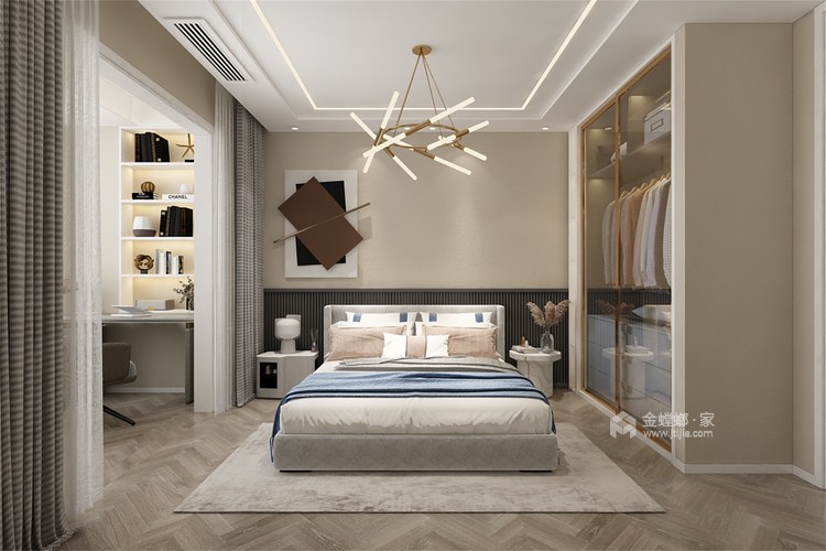 190平龙湖香醍澜湾现代风格-卧室效果图及设计说明
