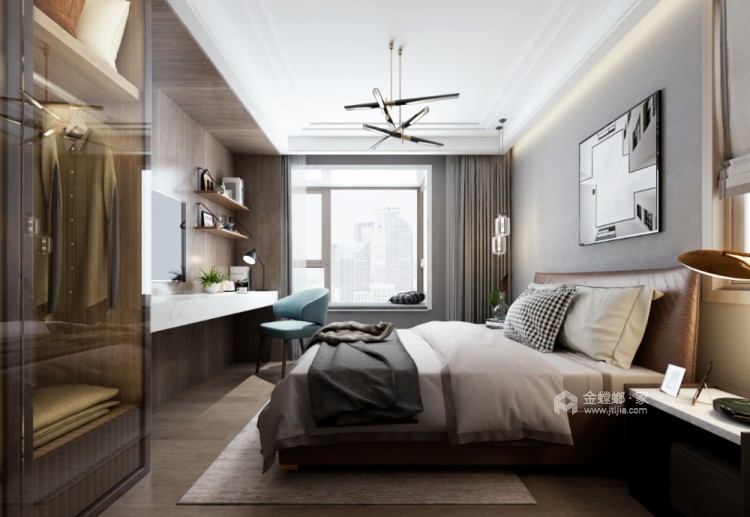 236平倚翠尚府现代风格-卧室效果图及设计说明