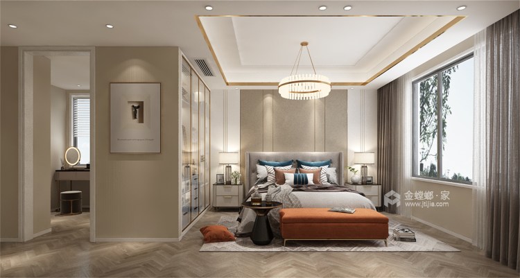 190平龙湖香醍澜湾现代风格-卧室效果图及设计说明