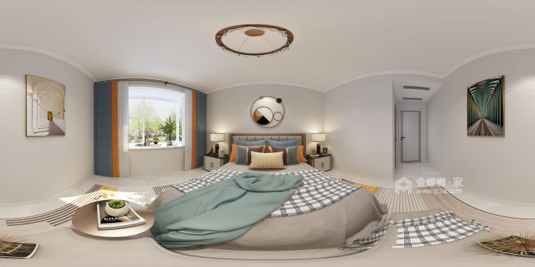 160平盛宏荣誉现代风格-卧室效果图及设计说明