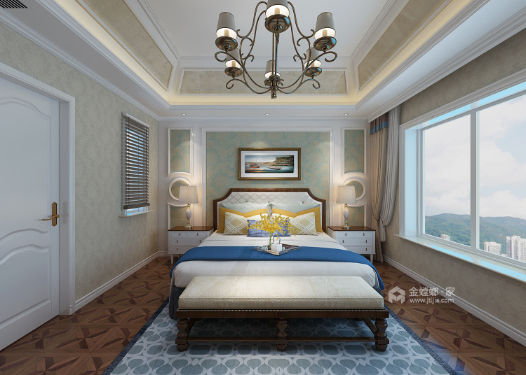 300平胜建花苑中式风格-卧室效果图及设计说明