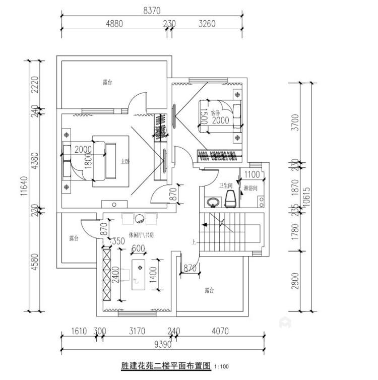 300平胜建花苑中式风格-平面设计图及设计说明