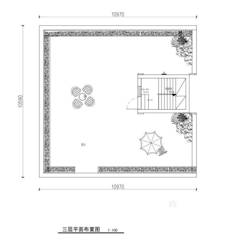 300平白金瀚宫中式风格-平面设计图及设计说明