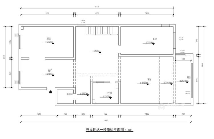 260平齐龙世纪花园新中式风格-业主需求&原始结构图
