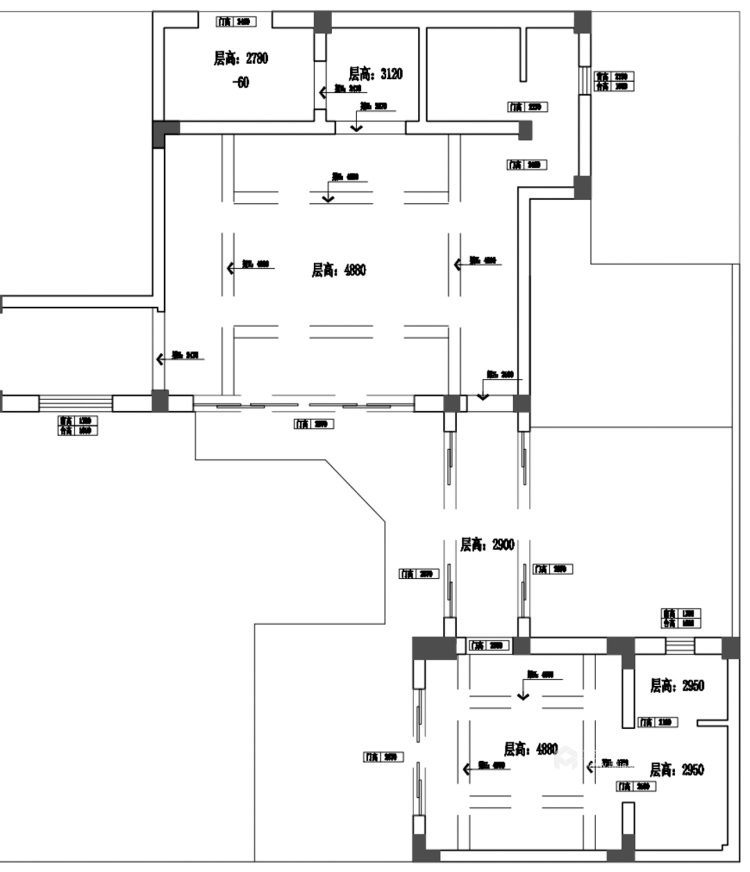 93平十里江南现代风格-黑白灰温润空间-业主需求&原始结构图
