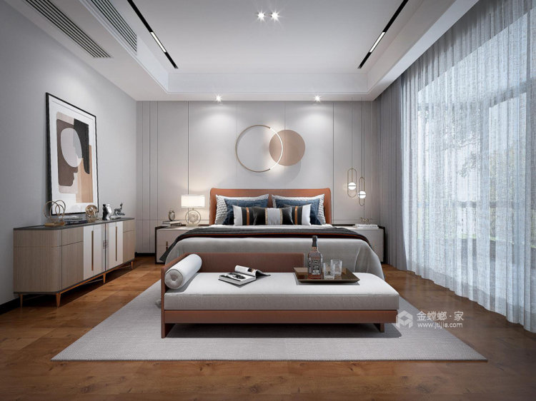 217平慧谷山居新中式风格四居-卧室效果图及设计说明
