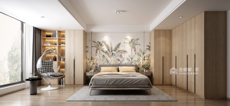 420平岚山别墅新中式风格-禅动-卧室效果图及设计说明
