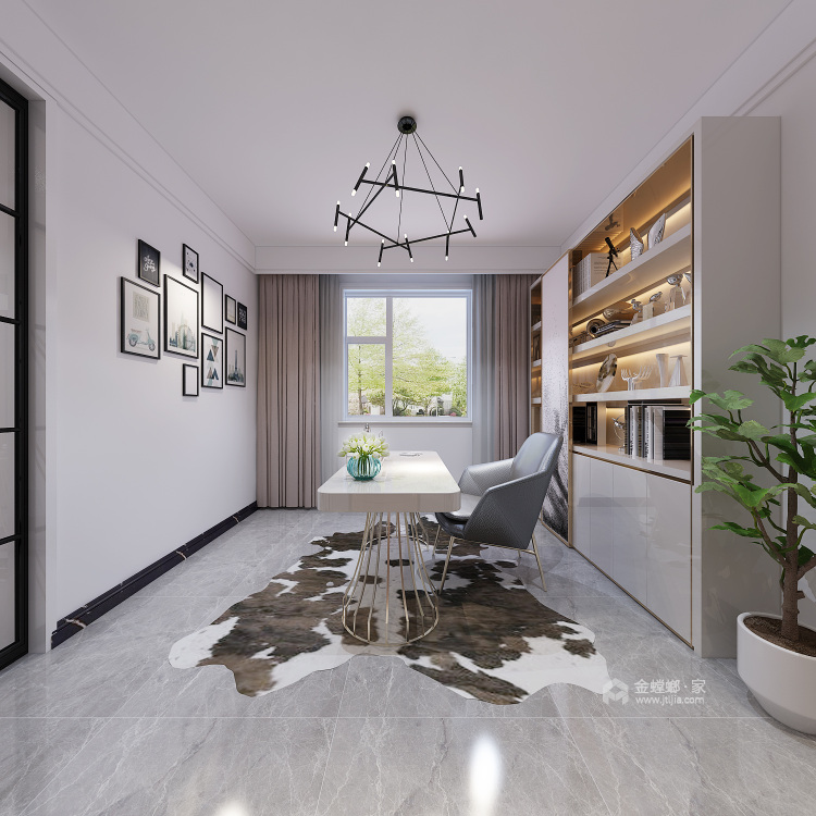 350平艺馨公寓现代风格-一样的简约不一样的精致-卧室效果图及设计说明