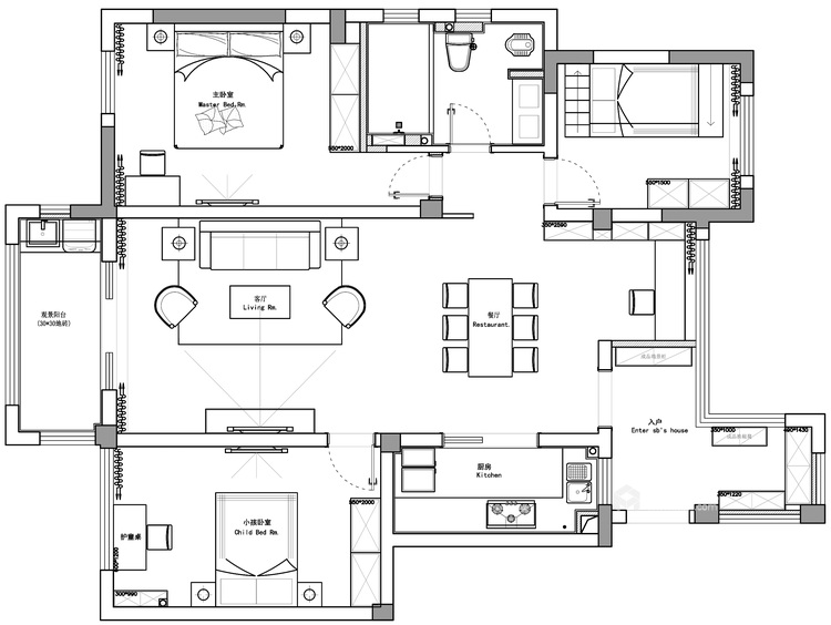 121平翰林公馆现代风格-都市轻奢范-平面设计图及设计说明
