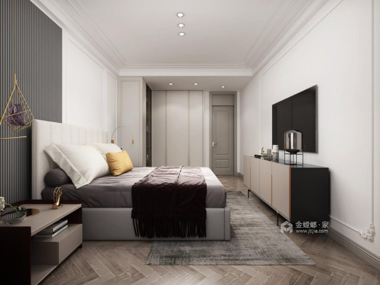 200平马鞍山路小区法式风格-四居-卧室效果图及设计说明