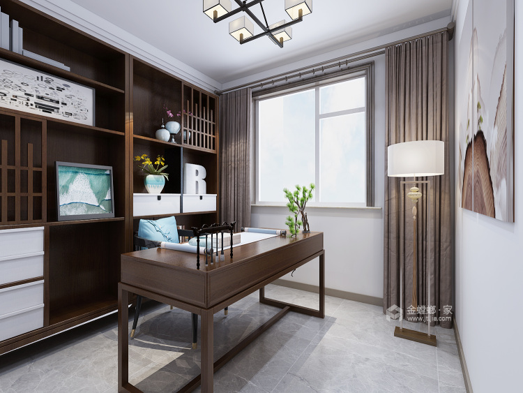130平锦绣新城新中式风格-卧室效果图及设计说明