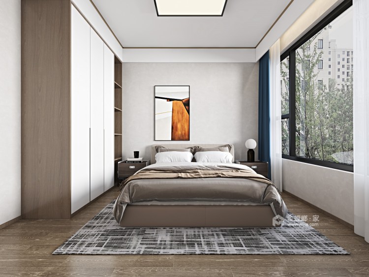 150平保利香颂现代风格-现代轻奢风，高级而又个性-卧室