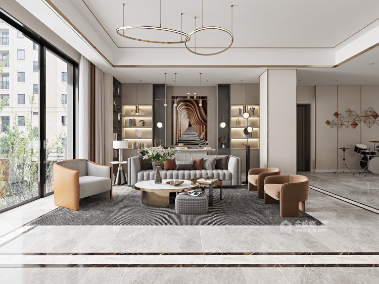 169平安展蔚然家园现代风格-阳光居所-客厅效果图及设计说明