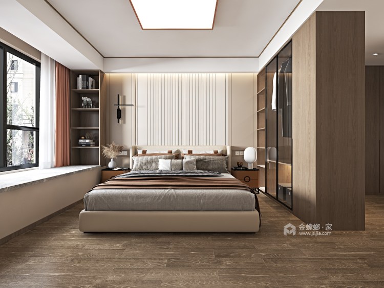 150平保利香颂现代风格-现代轻奢风，高级而又个性-卧室效果图及设计说明