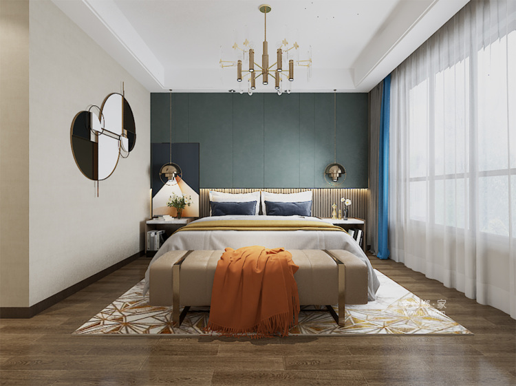 127平东湖壹号院现代风格-雅舍-卧室效果图及设计说明