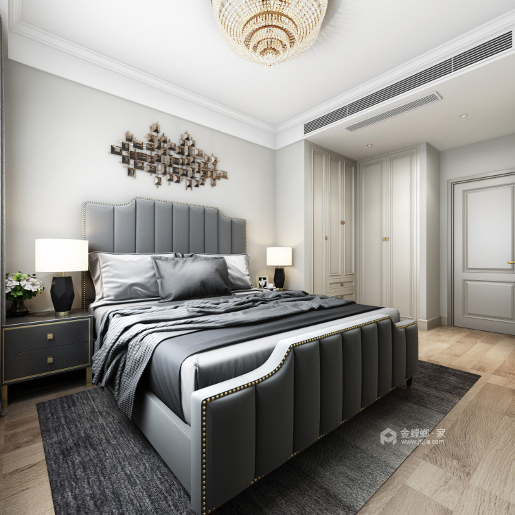 122平利兹堡简美风格-自然之美-卧室效果图及设计说明