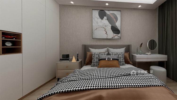 121平世伦名郡现代风格-无印风~-卧室效果图及设计说明