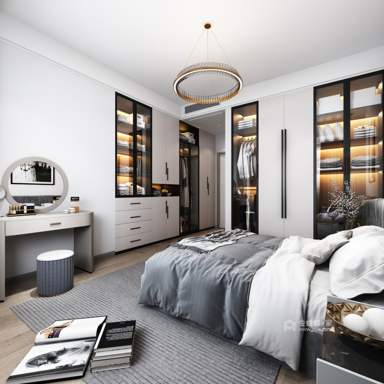 130平诺贝尔国际现代风格-空间的使命-轻奢-卧室效果图及设计说明