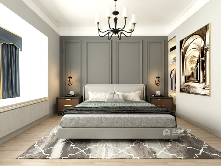 190平安展蔚然家园北欧风格-轻雅-卧室效果图及设计说明