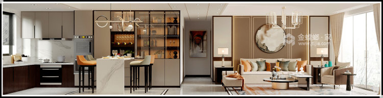 126平翠湖香山新中式风格-客厅效果图及设计说明