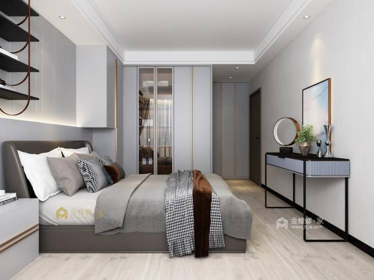 120平凯旋城现代风格-卧室效果图及设计说明