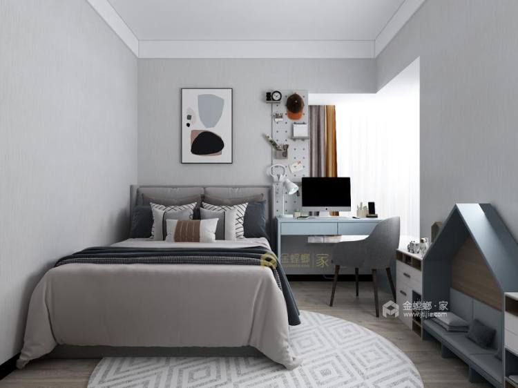120平凯旋城现代风格-卧室效果图及设计说明