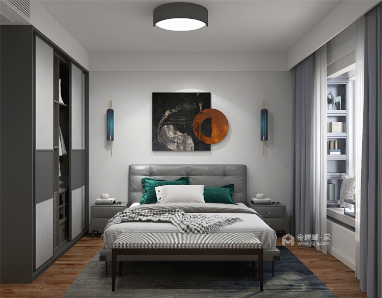 130平苏都花园现代风格-卧室效果图及设计说明