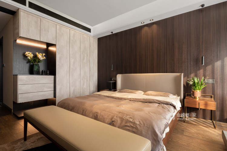220平碧桂园现代风格-愿许之境，唤醒优雅质感生活-卧室效果图及设计说明