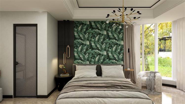 190平书香园现代风格-随心-卧室效果图及设计说明