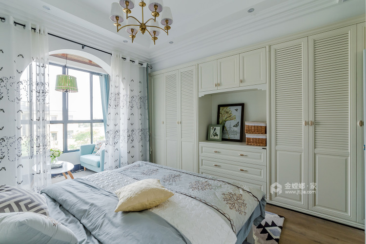 158平人文嘉园地中海风格-宁静闲适，自然安详-卧室效果图及设计说明