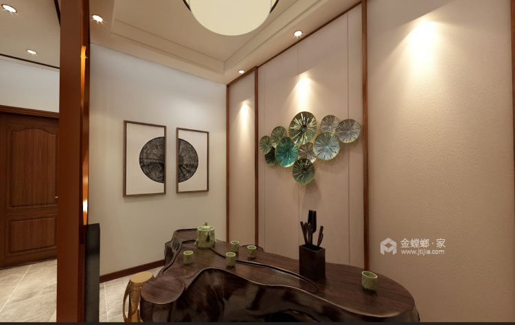 210平白金瀚宫新中式风格-卧室效果图及设计说明