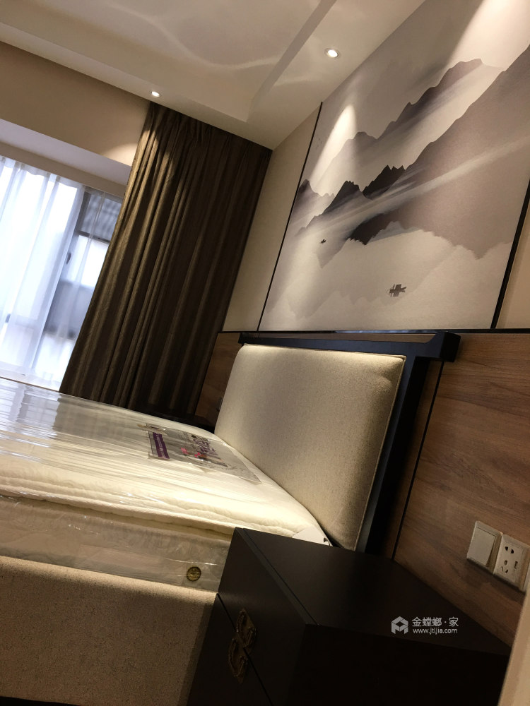 93平碧桂园新中式风格-卧室效果图及设计说明