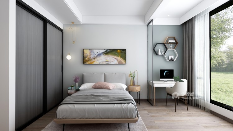 179平紫薇公馆新中式风格-卧室效果图及设计说明