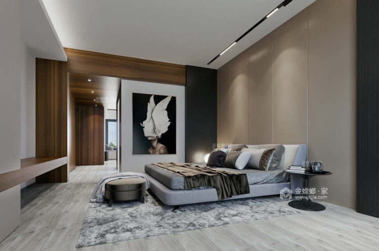 268平碧桂园现代风格-卧室效果图及设计说明