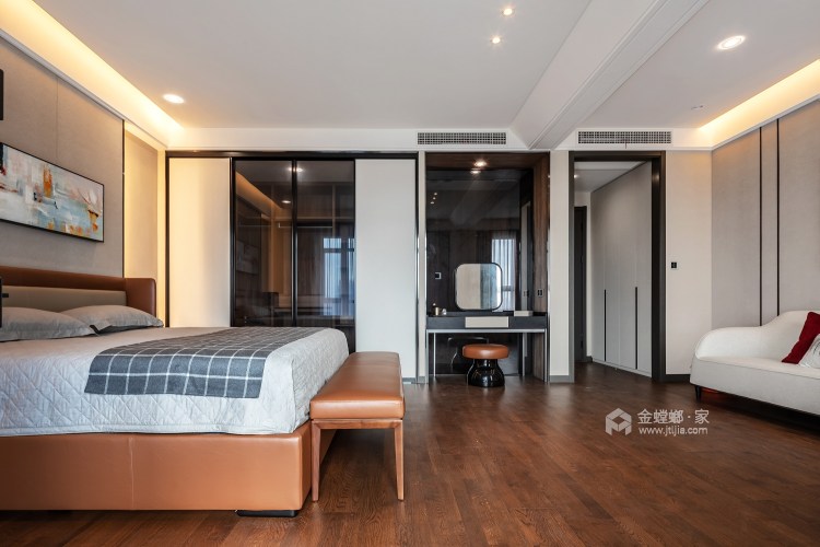 260平巨凝金水岸现代风格-卧室效果图及设计说明