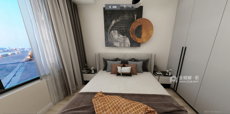 105平君悦湾二期现代风格-卧室效果图及设计说明