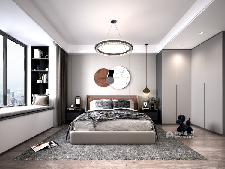 115平建发泱誉现代风格-独一无二的享受-卧室效果图及设▲计说明